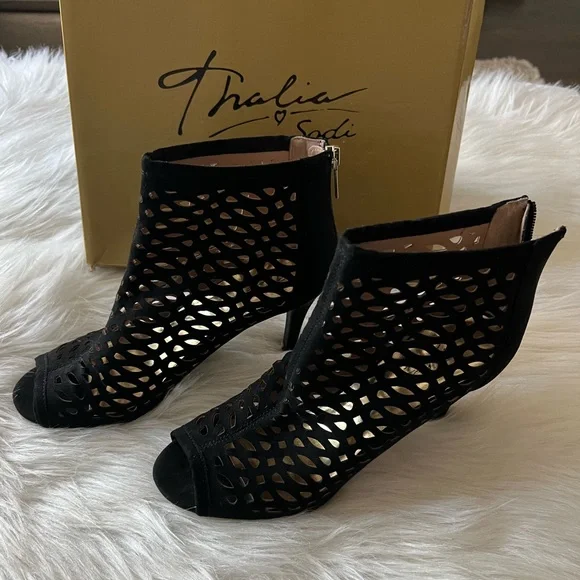 NEW Thalia Soli Open Toe Women’s Booties - Picture 8 of 11